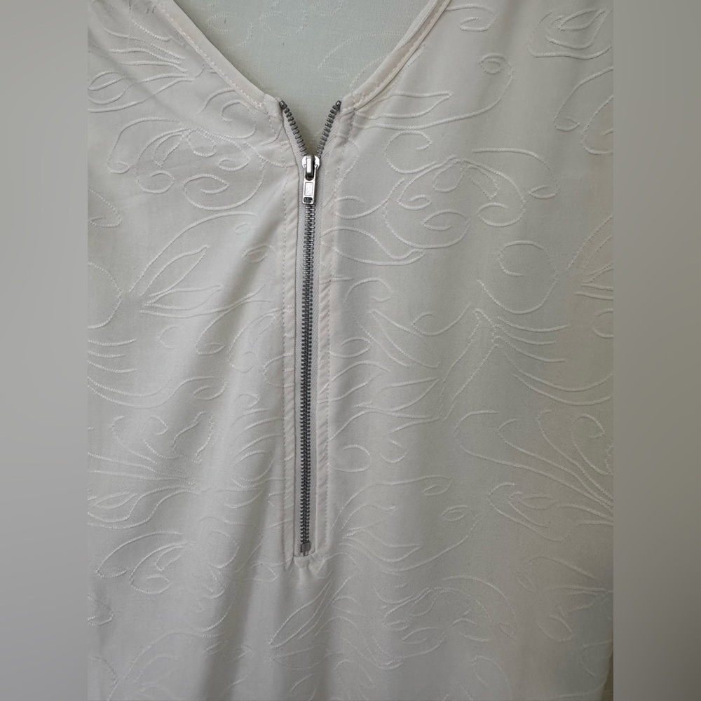 Notations Ivory Blouse With Subtle Pattern - image 3